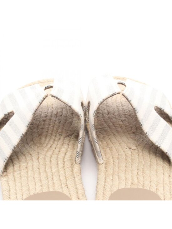 Hermes Sandals Espadrilles Antigua Striped Canvas